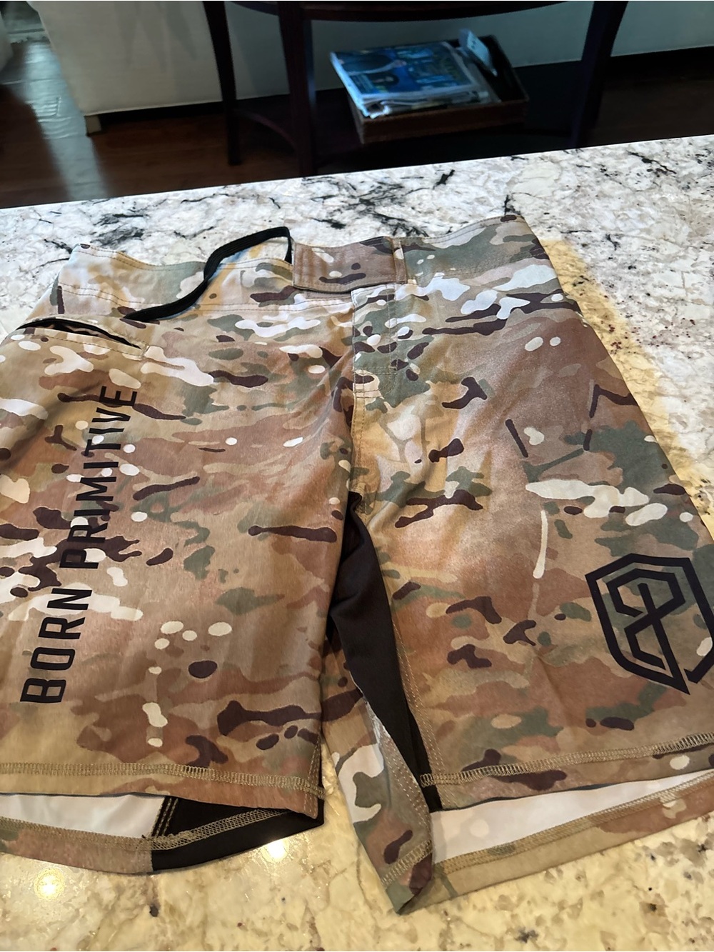 Born Primitive Men’s Camo Athletic Shorts - Tan, Brown, Green